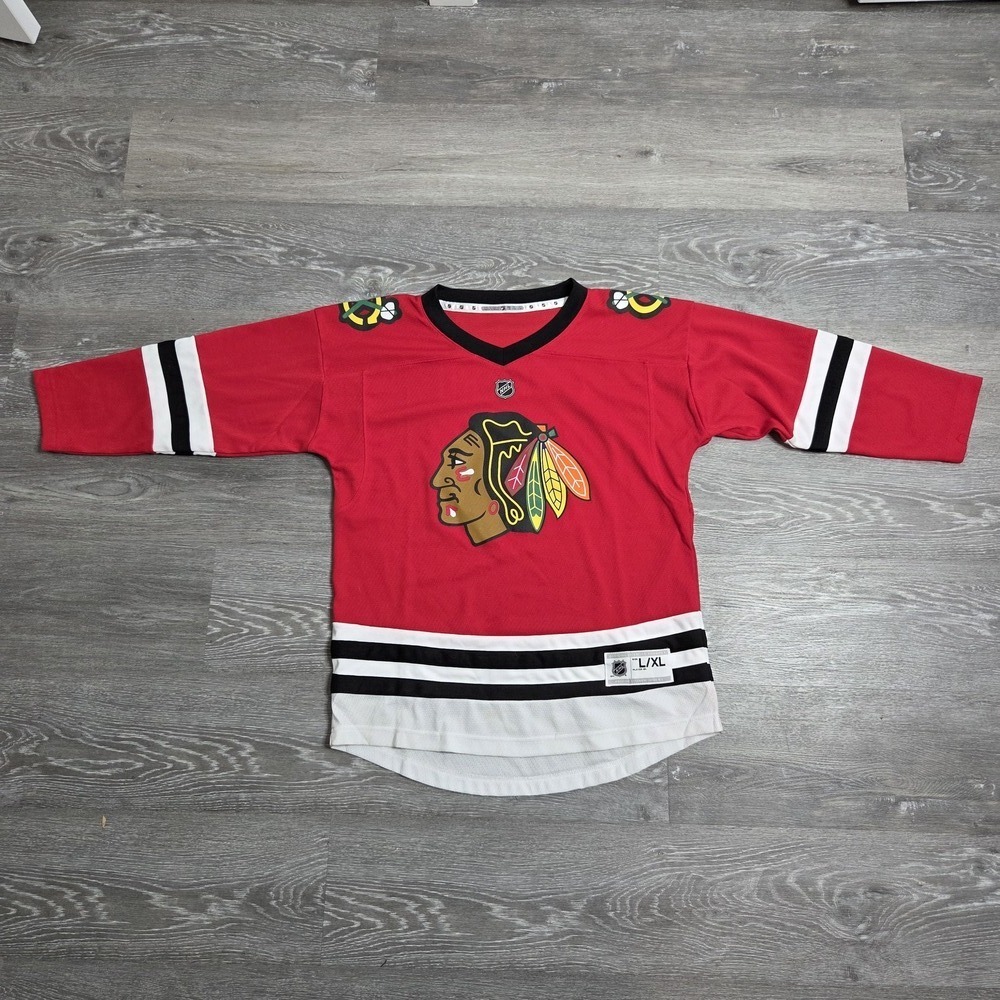 NHL Kids Chicago Blackhawks #98 Bedard Replica Jersey L/XL